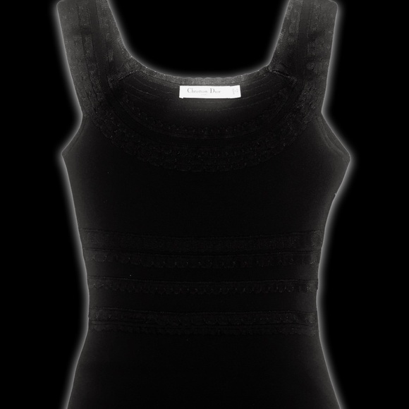 Christian Dior John Galliano Y2K Coquette Black Knit Lace layered Mini Dress - Picture 5 of 16